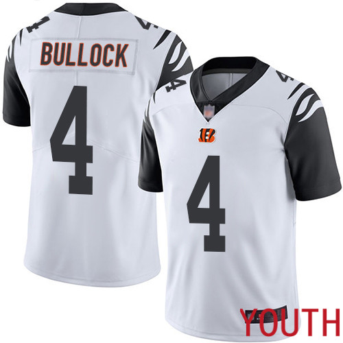 Cincinnati Bengals Limited White Youth Randy Bullock Jersey NFL Footballl 4 Rush Vapor Untouchable